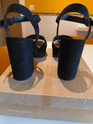 Sandalias negras tacón plataforma