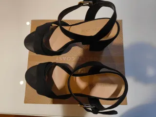 Sandalias negras tacón plataforma