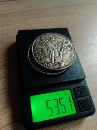 2 Balboas plata Panamá Moneda Antigua 1931