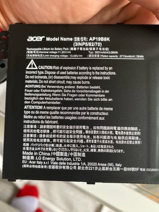 Batería Acer AP19B8K