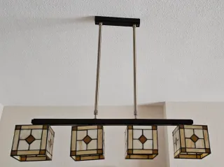 Dos lámparas de techo salón estilo Tiffany