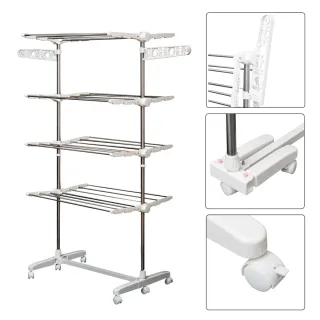 Tendedero Plegable Ruedas 80x55x172cm