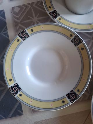 Juego 4 tazas café porcelana