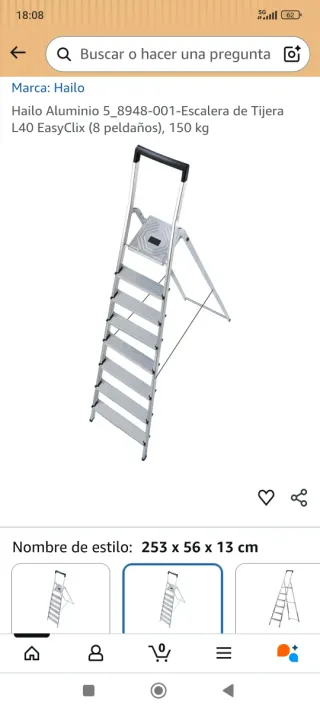 Escalera Hailo 8 alturas