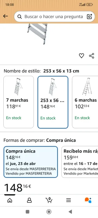Escalera Hailo 8 alturas