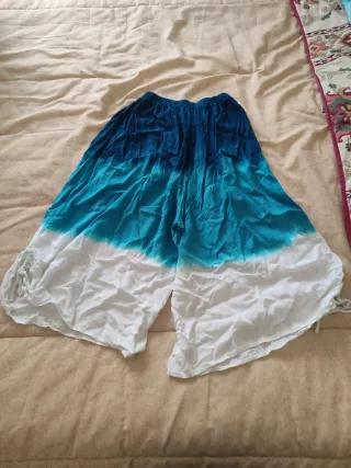 Pack 2 pantalones hippie anchos | tie-dye azul