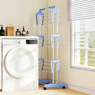 Tendedero Vertical Plegable con Ruedas