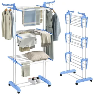 Tendedero Vertical Plegable con Ruedas