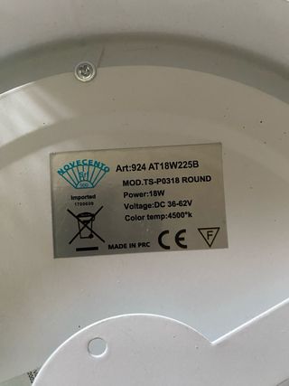 Lampada a LEDda parete rotonda in vetro completa