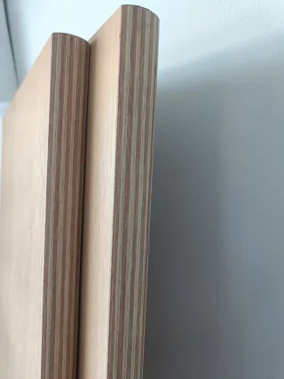 Scaffali in legno con finitura in faggio naturale (9 pz)