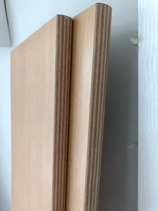 Scaffali in legno con finitura in faggio naturale (9 pz)