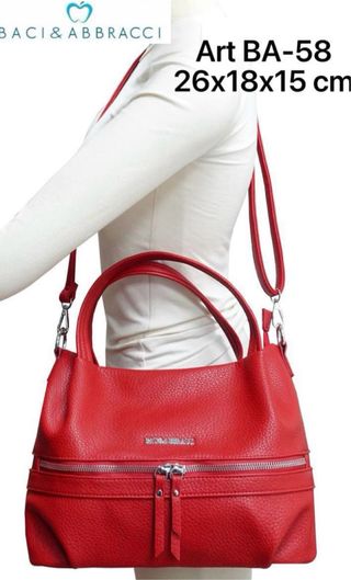 Borsa Borbonese Rossa con Tracolla regolabile