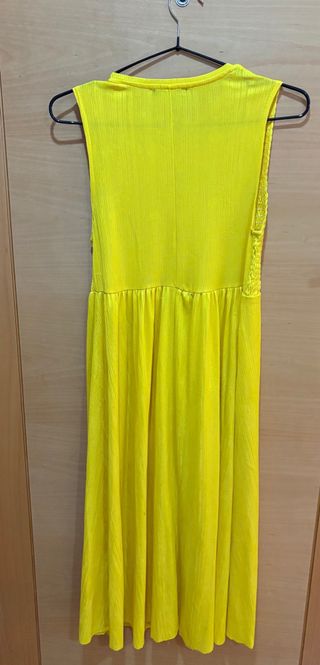 Vestido Zara Amarillo Midi