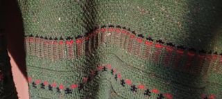 Jersey unisex verde con detalles rojos