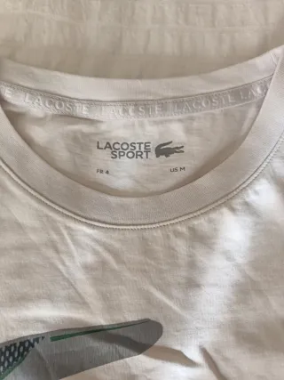 Camiseta Lacoste Talla M Logo Multicolor.