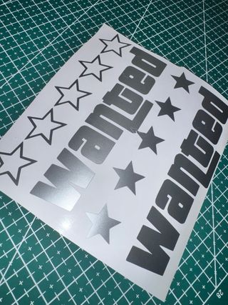 Pegatinas Wanted Vinilo