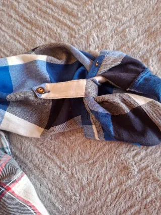 Camisa cuadros Atmosphere azul y blanco