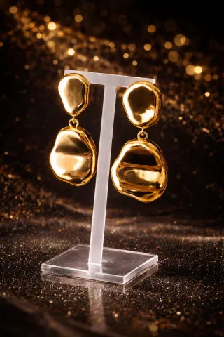 Pendientes dorados grandes