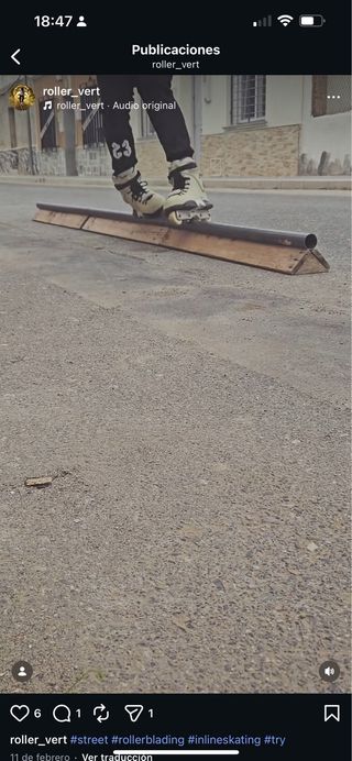 Rampa P rail para skate o patines