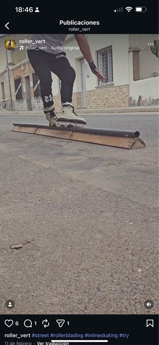 Rampa P rail para skate o patines