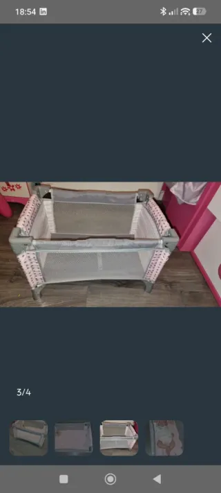 Cuna de viaje para muñecas