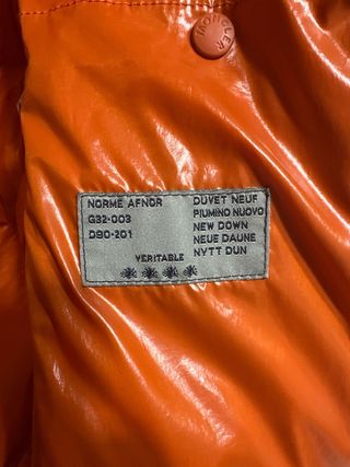 Piumino Moncler Arancione Lucido
