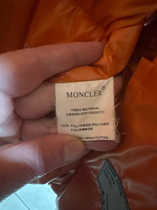 Piumino Moncler Arancione Lucido