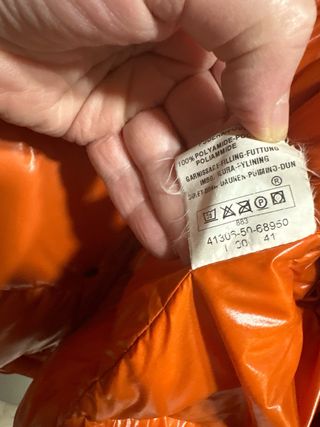 Piumino Moncler Arancione Lucido