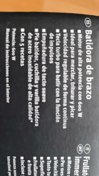 Batidora de brazo SilverCrest 3 en 1