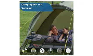 Tienda de campaña con vestíbulo