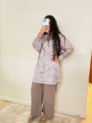 Ropa árabe, conjunto de varios colores y estampado