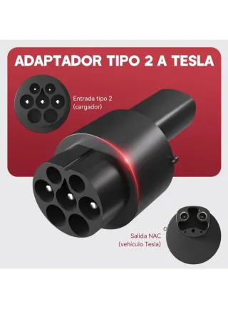 Adaptador Carga Tipo 2 a NACS 60A