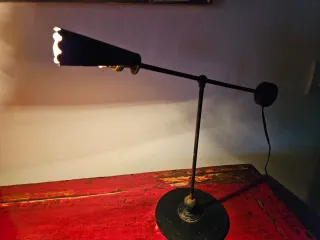 Lampada da tavolo vintage metallo stile industrial