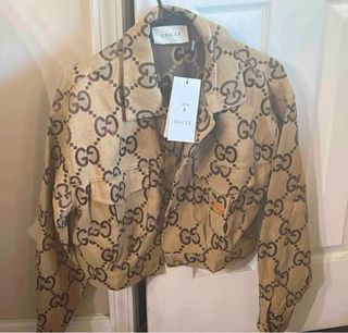 Chaqueta Gucci GG Beige y Marrón