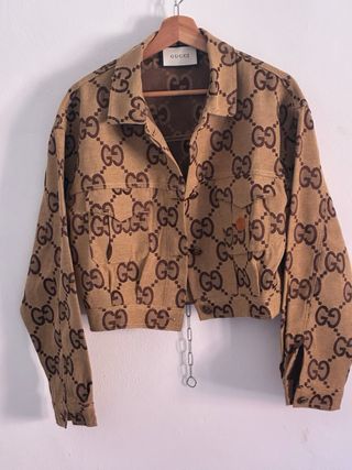 Chaqueta Gucci GG Beige y Marrón
