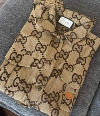 Chaqueta Gucci GG Beige y Marrón