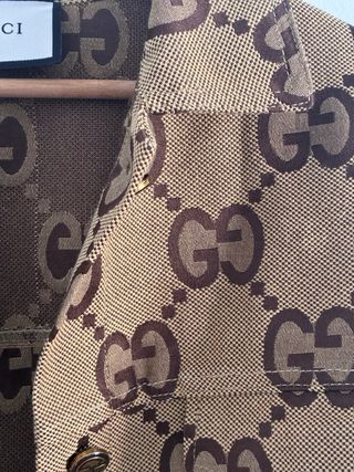 Chaqueta Gucci GG Beige y Marrón