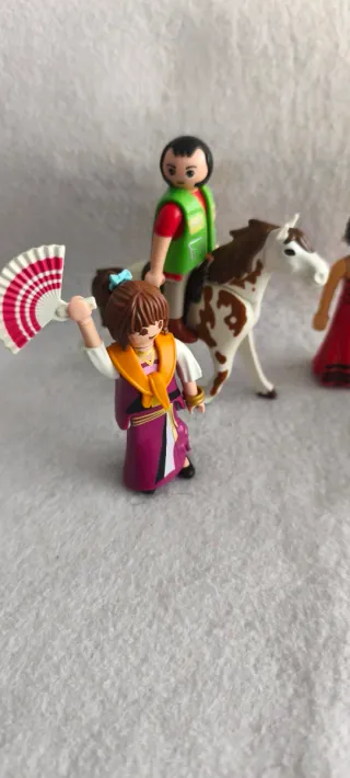 Playmobil lote flamenca, jinete y caballo
