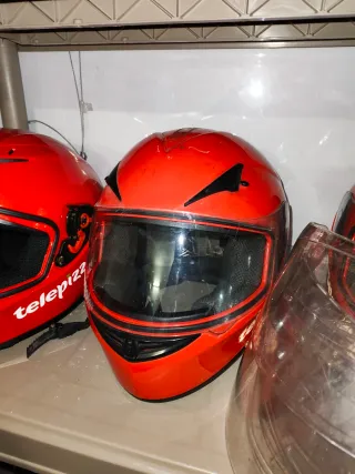 Casco Moto Rojo Telepizza