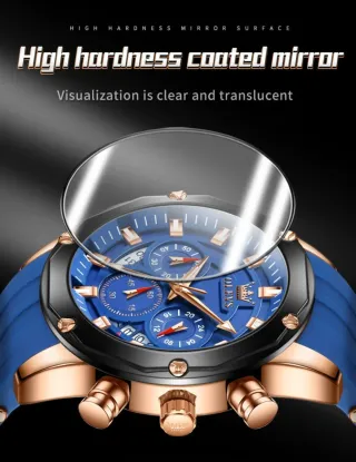 Reloj OLEVS Hombre Azul y Dorado