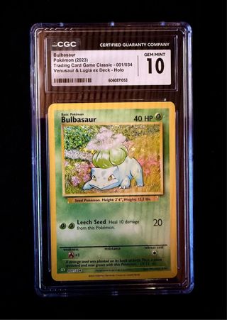 Carta Pokémon Bulbasaur CGC 10 Gem Mint