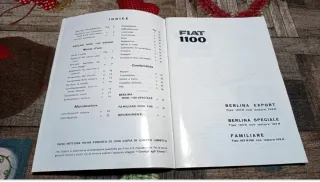 Libretto Uso Manutenzione Fiat 1100 Export Special
