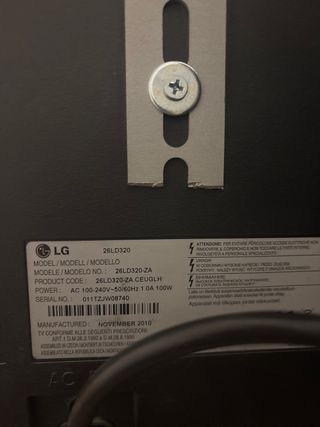 Televisor LG 30 pulgadas Negro