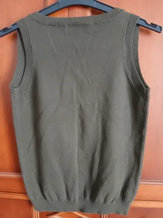 Chaleco Zara Mujer Verde Oscuro Talla M