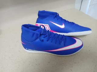 Zapatillas Fútbol Nike Niño Azul/Rosa