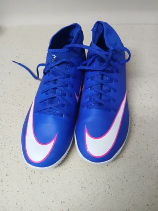 Zapatillas Fútbol Nike Niño Azul/Rosa