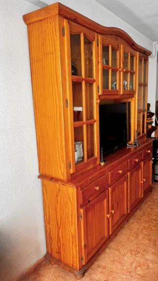 Mueble Comedor Madera y Cristal