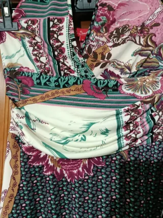 Vestido Corto Halter Sweet Miss Estampado Talla S