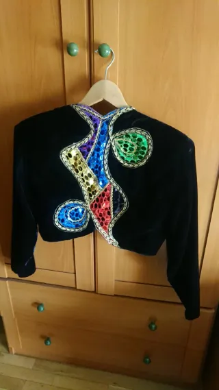 Bolero Terciopelo Lentejuelas Multicolor
