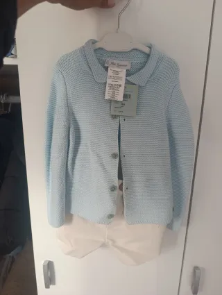 Conjunto Pili Carrera azul y blanco 18 meses